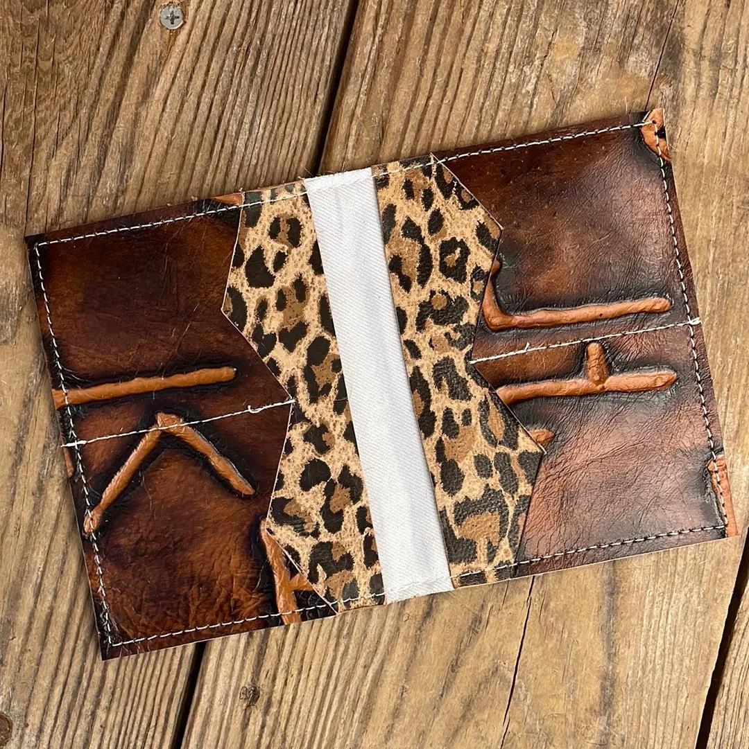 120 Waylon Wallet - Brindle w/ Burnt Brands