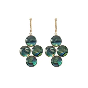 14k Gold Abalone Georgie and Debbie Earrings