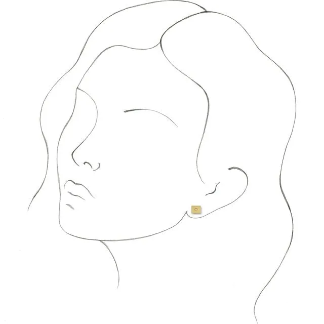 14K Yellow Gold Heart Envelope Earrings
