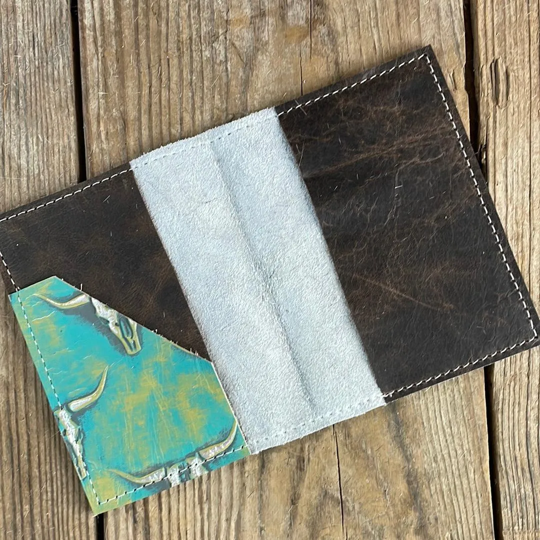 206 Passport Cover - Grey Brindle w/ Margarita Skulls