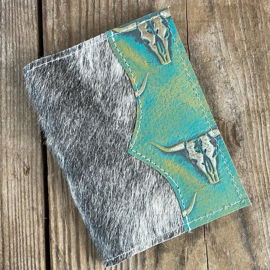 206 Passport Cover - Grey Brindle w/ Margarita Skulls