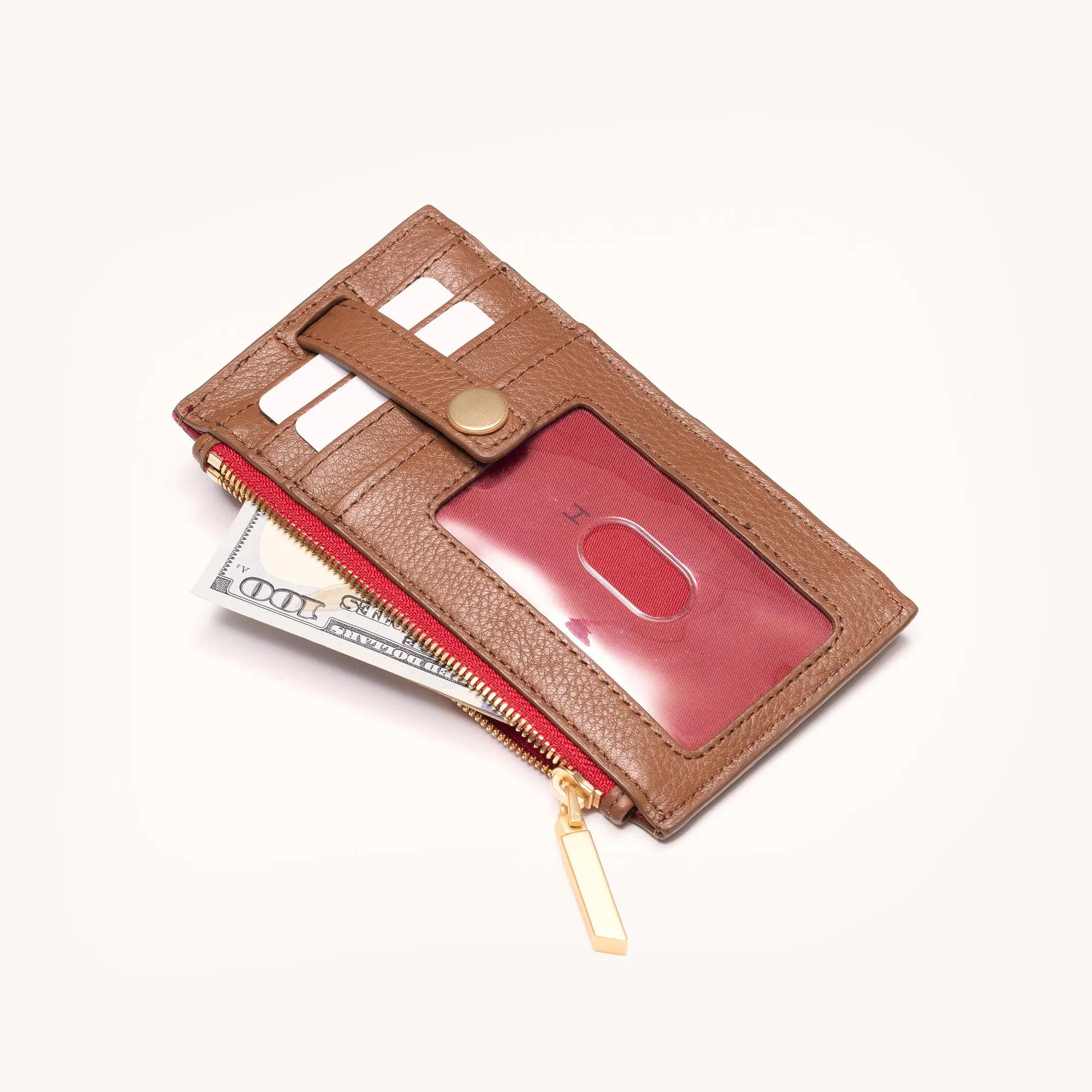 210 West | Mahogany Pebble/Brushed Gold Red Zip