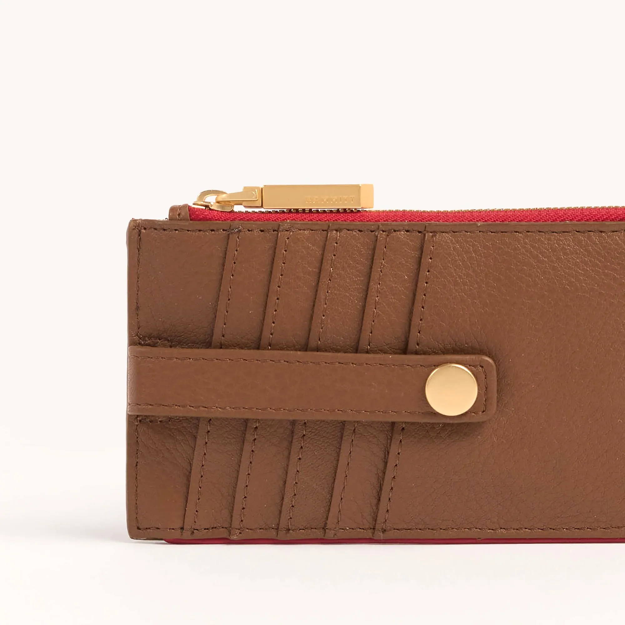 210 West | Mahogany Pebble/Brushed Gold Red Zip