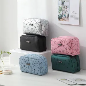 2pcs Travel Cosmetic Geometric Makeup Bag