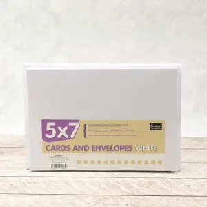 5 x 7 Card   Envelope Pack - White