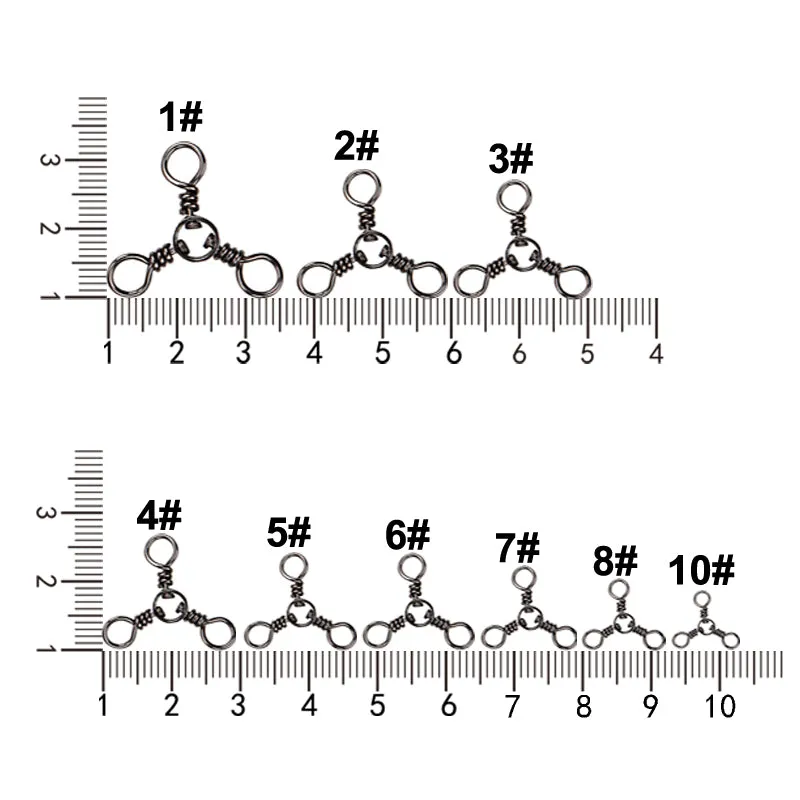 60 X CrossLine (3 Way) Swivel  in Size 2# Fishing Tackle