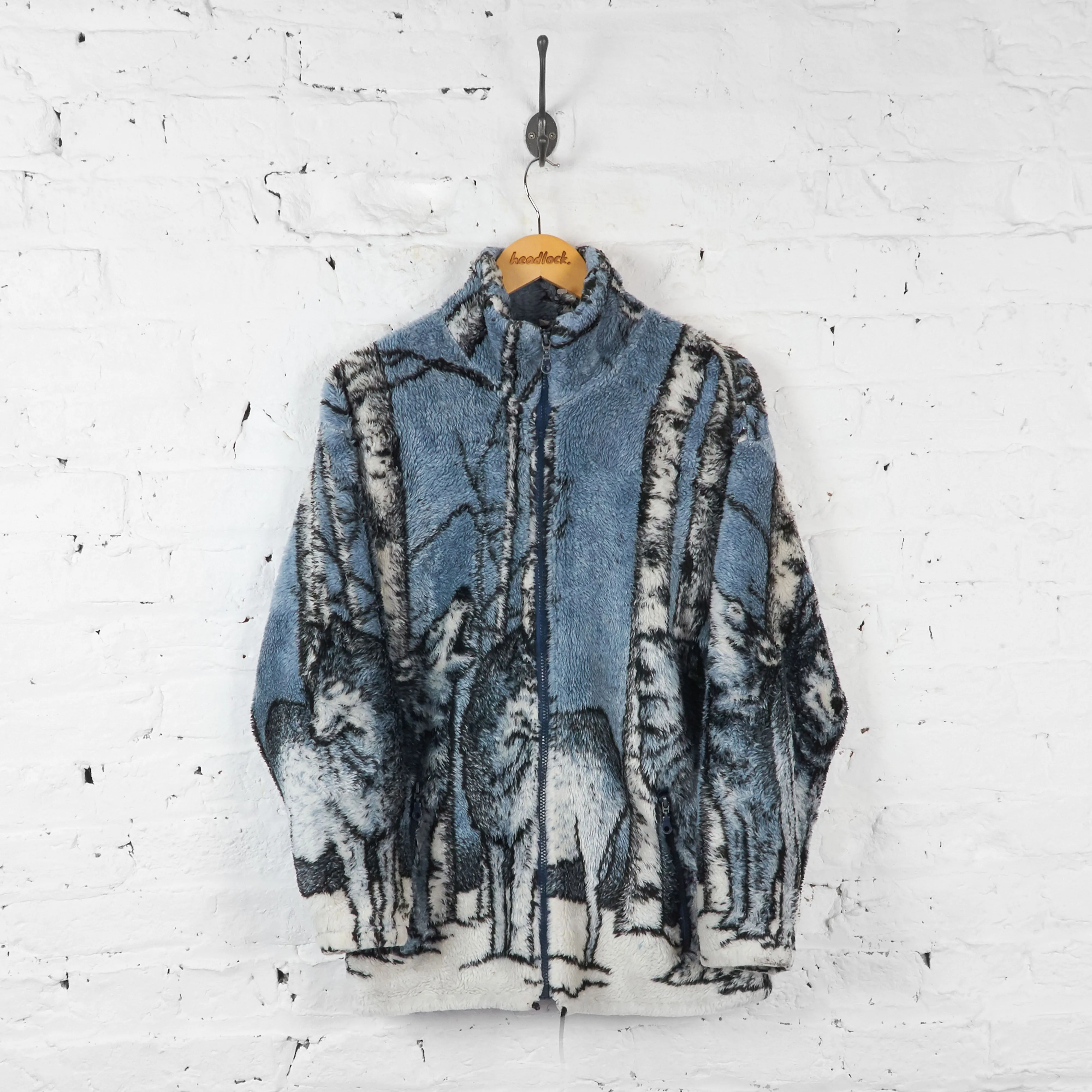 90s Wolf Fleece - Blue - S
