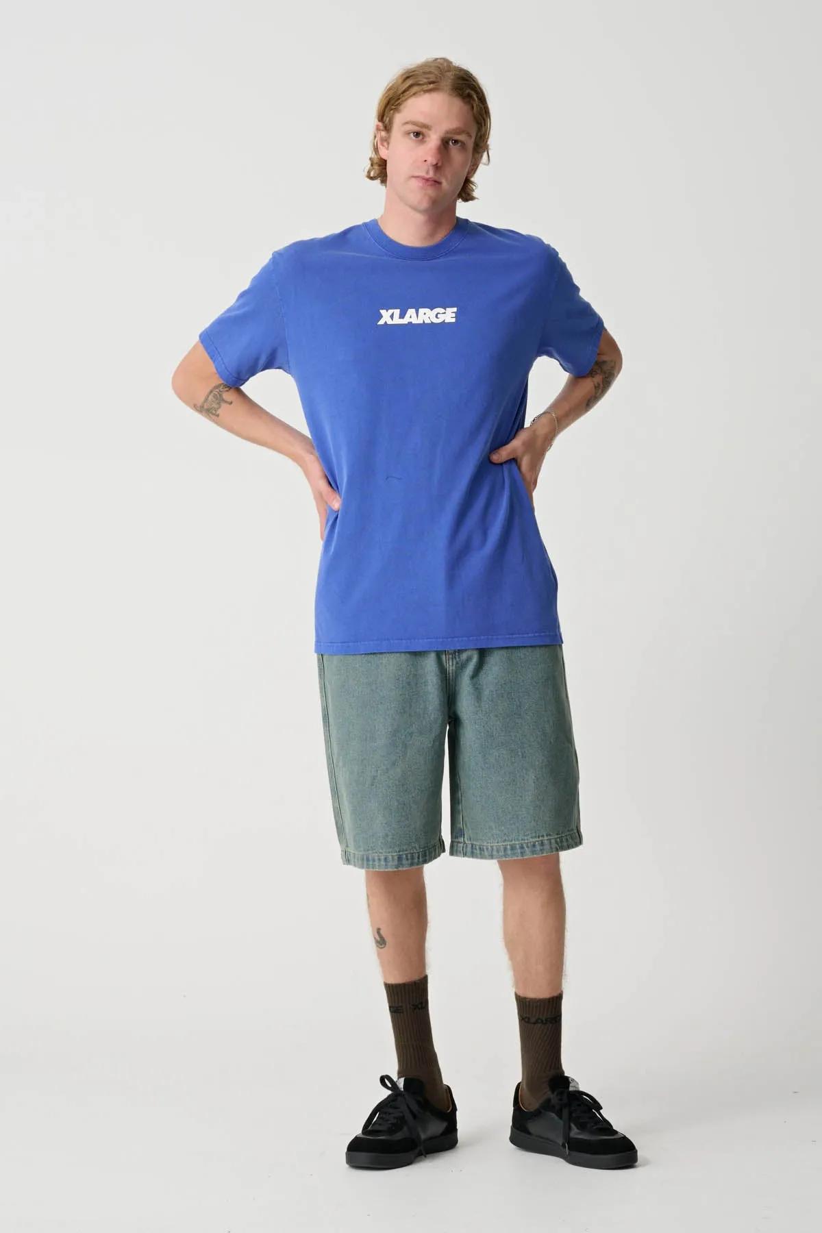 91 KEY ITALIC OG TEE - PIGMENT BLUE