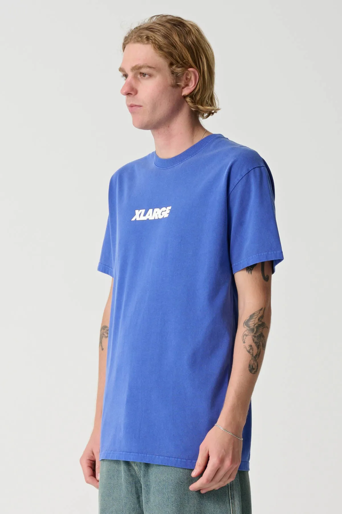 91 KEY ITALIC OG TEE - PIGMENT BLUE
