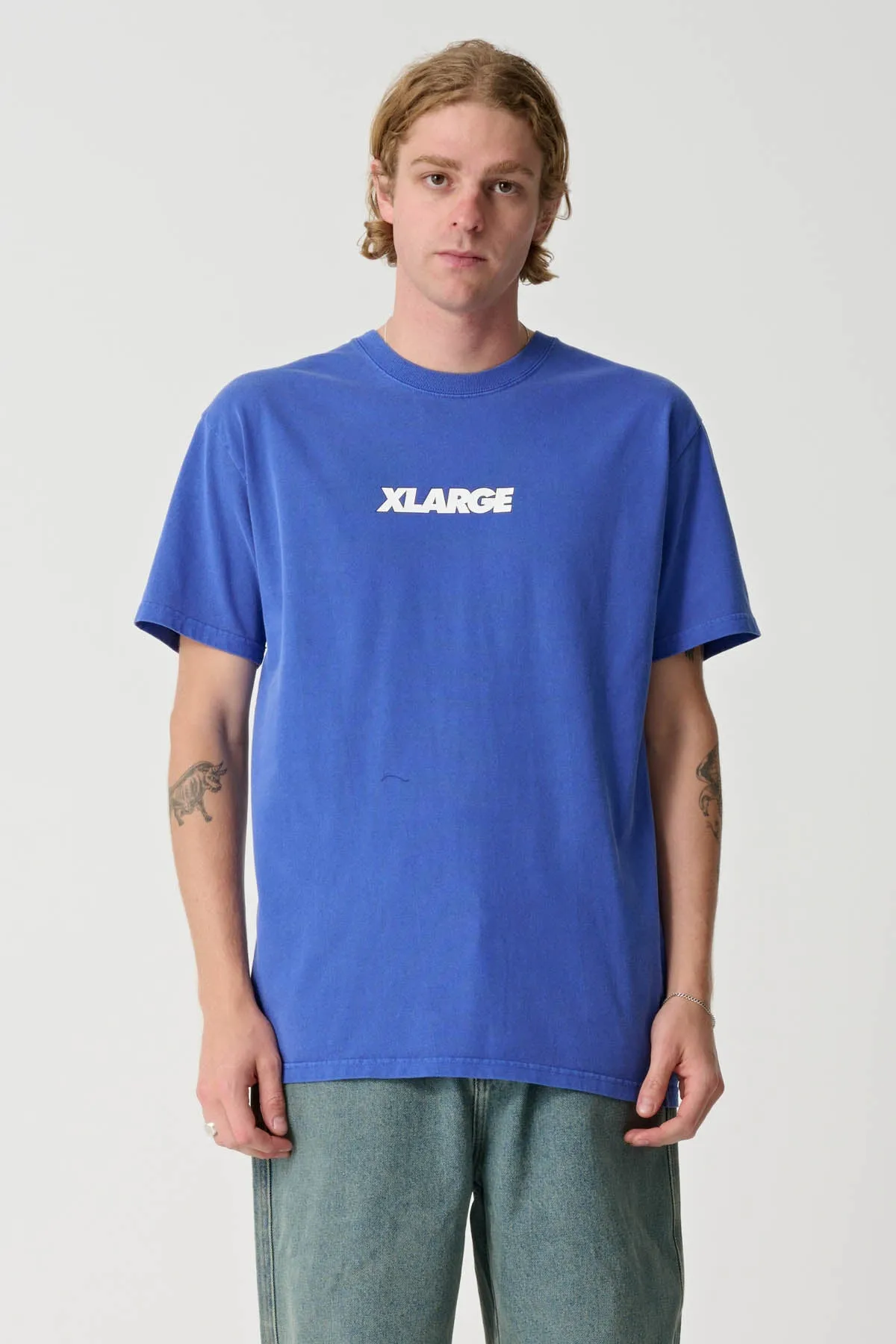 91 KEY ITALIC OG TEE - PIGMENT BLUE