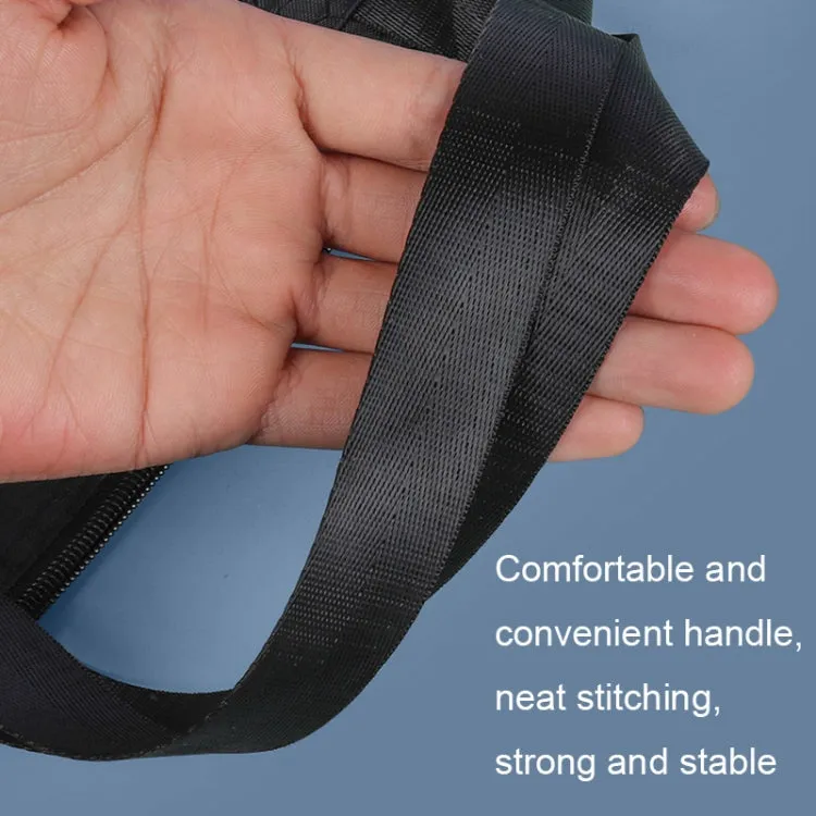 A3-8133 Large-capacity Handheld Zipper File Bag Oxford Cloth Waterproof Art Storage Bag(Ink Blue)