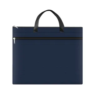 A3-8133 Large-capacity Handheld Zipper File Bag Oxford Cloth Waterproof Art Storage Bag(Ink Blue)