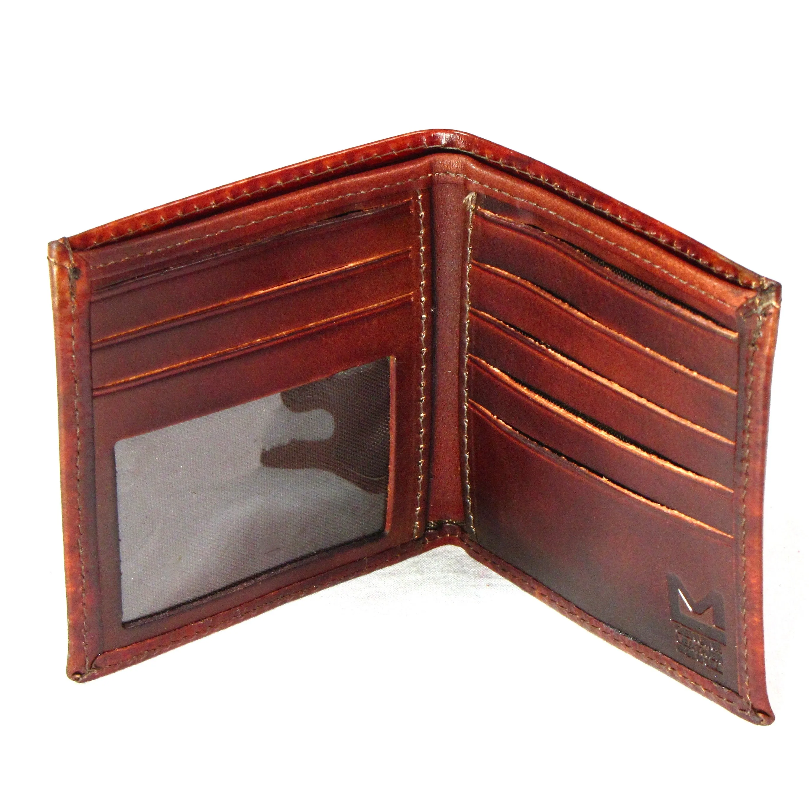 AB802-40  Antique Finish Hipster Wallet- Eagle Head