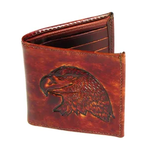 AB802-40  Antique Finish Hipster Wallet- Eagle Head