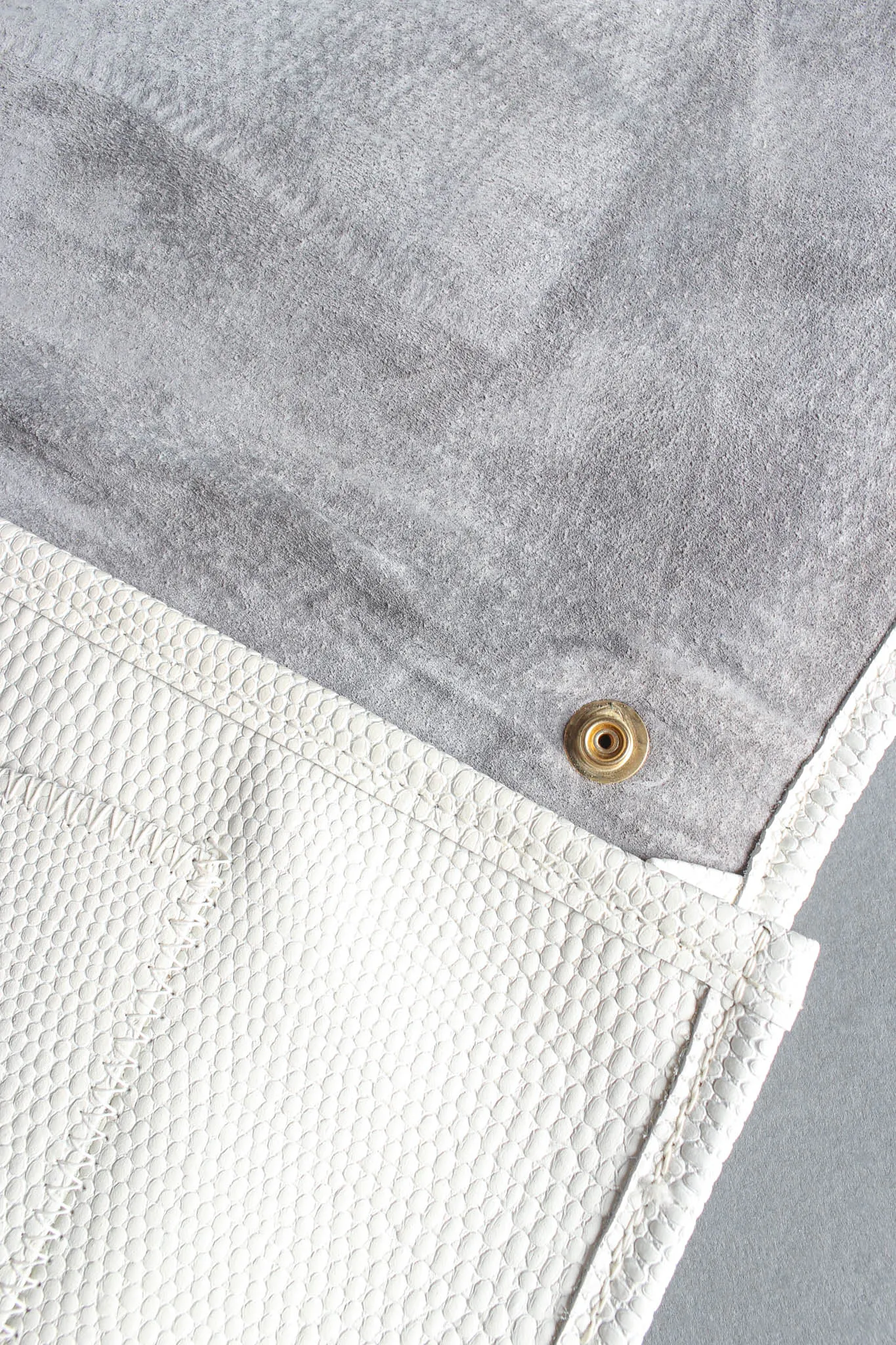 Abstract Snake Leather Envelope Clutch