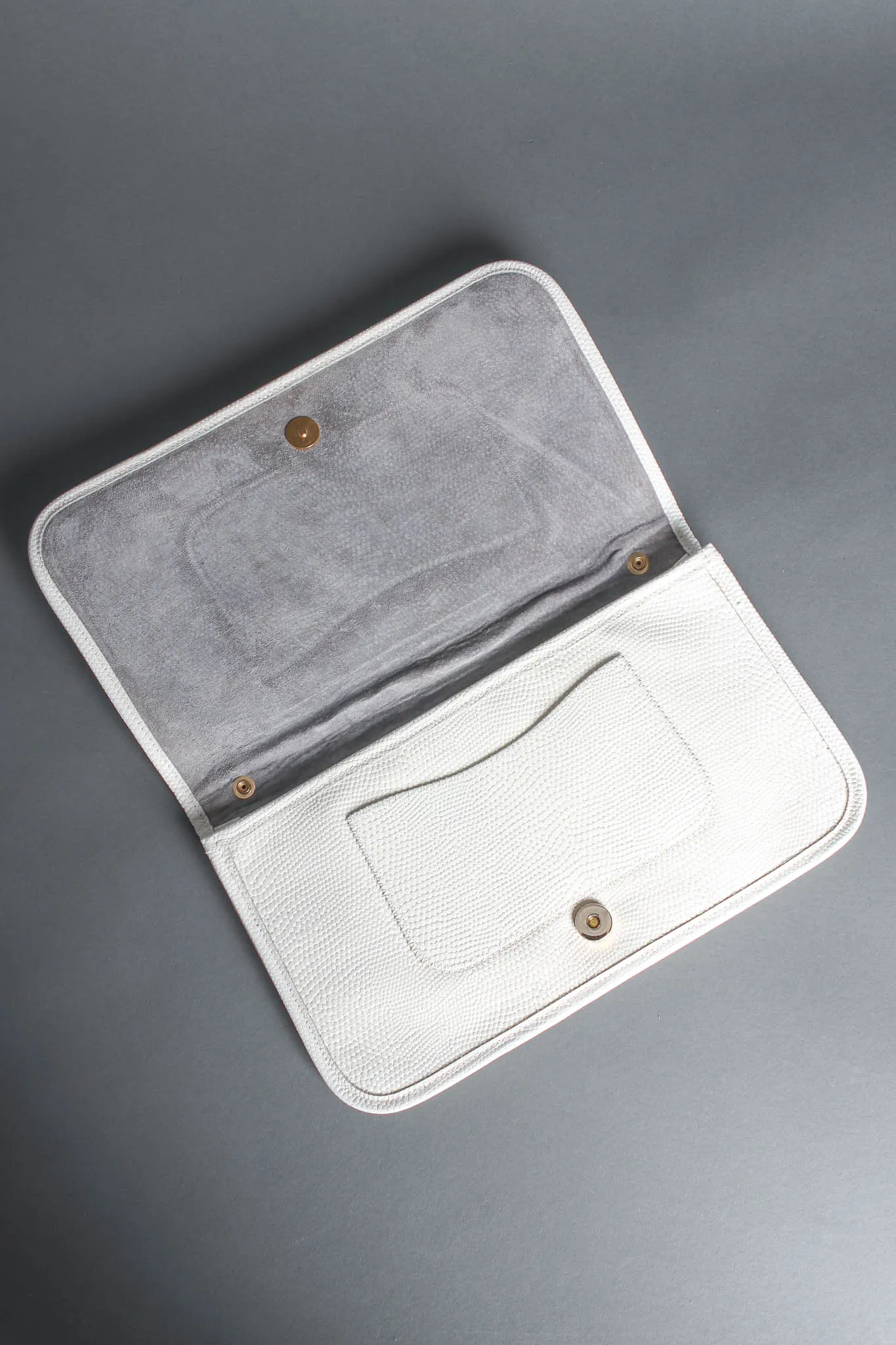 Abstract Snake Leather Envelope Clutch