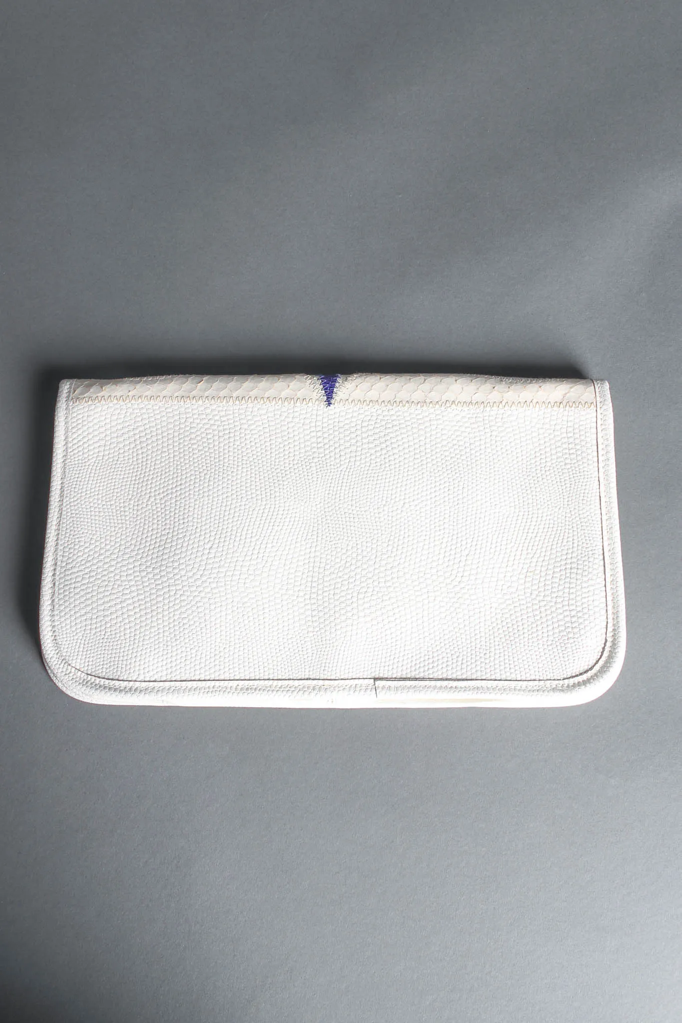 Abstract Snake Leather Envelope Clutch