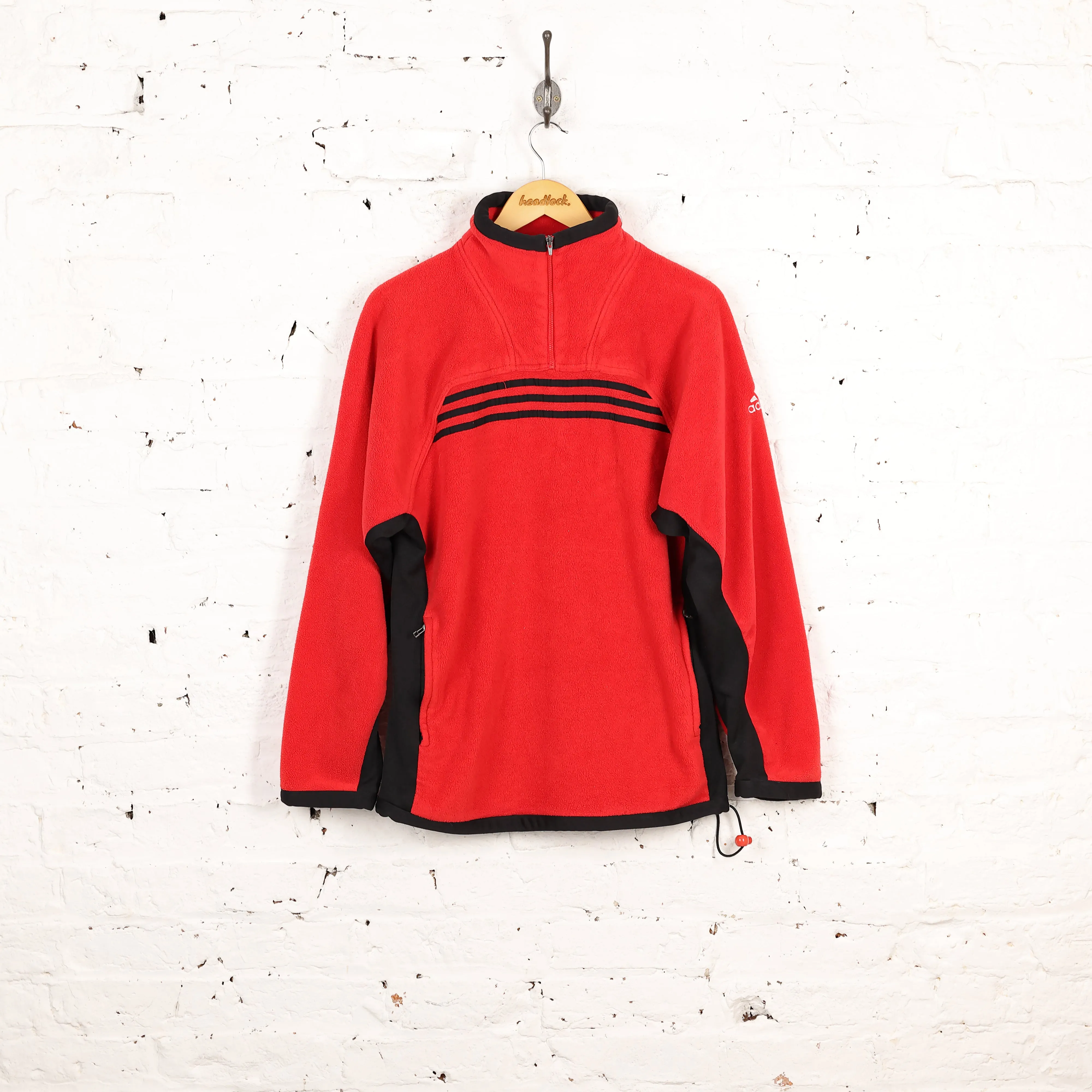 Adidas 90s 1/4 Zip Fleece - Red - M