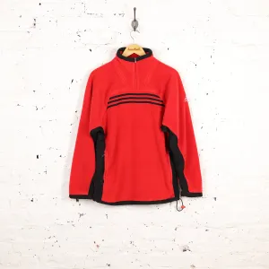 Adidas 90s 1/4 Zip Fleece - Red - M