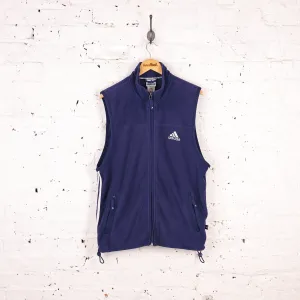 Adidas Full Zip Sleeveless Fleece - Blue -  L