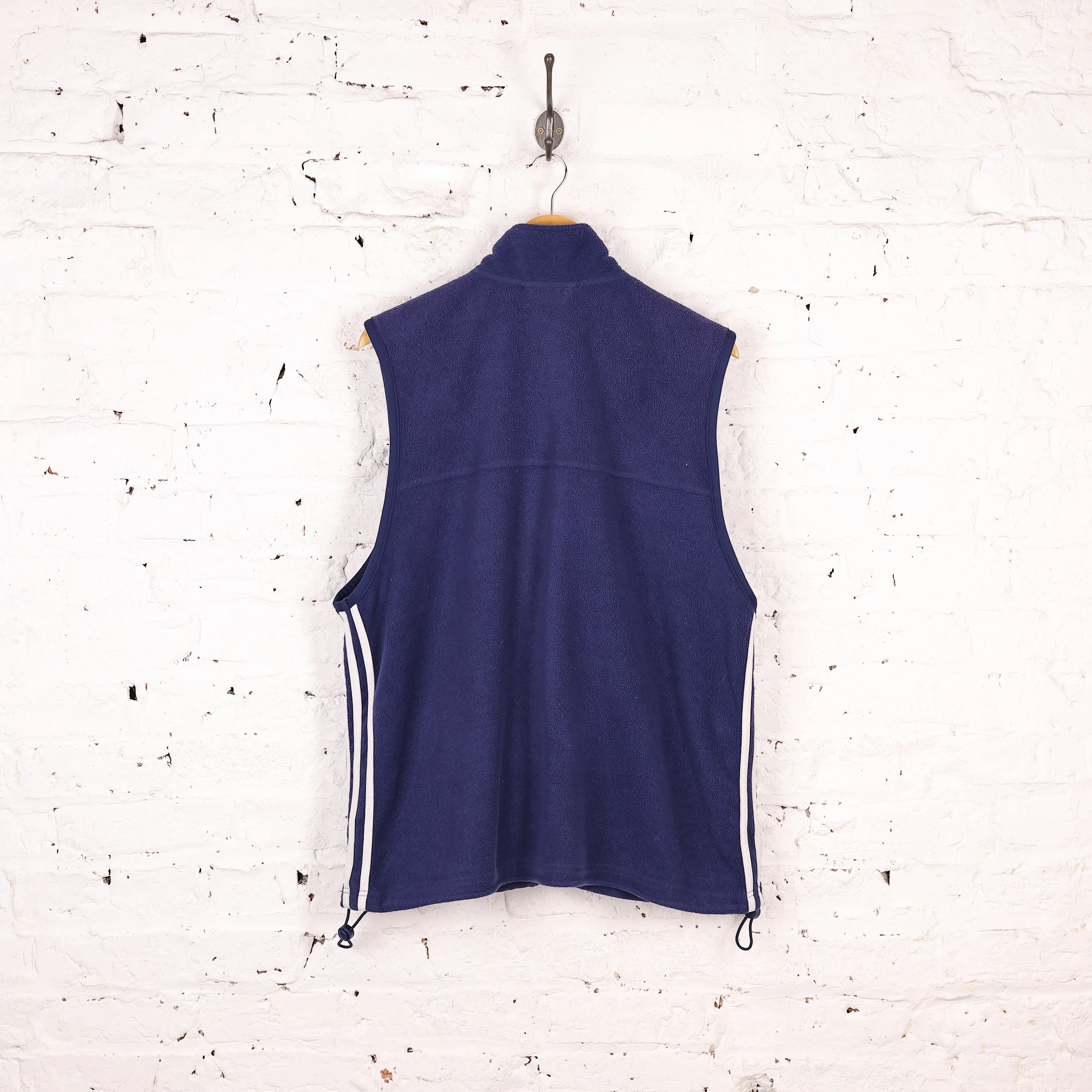 Adidas Full Zip Sleeveless Fleece - Blue -  L
