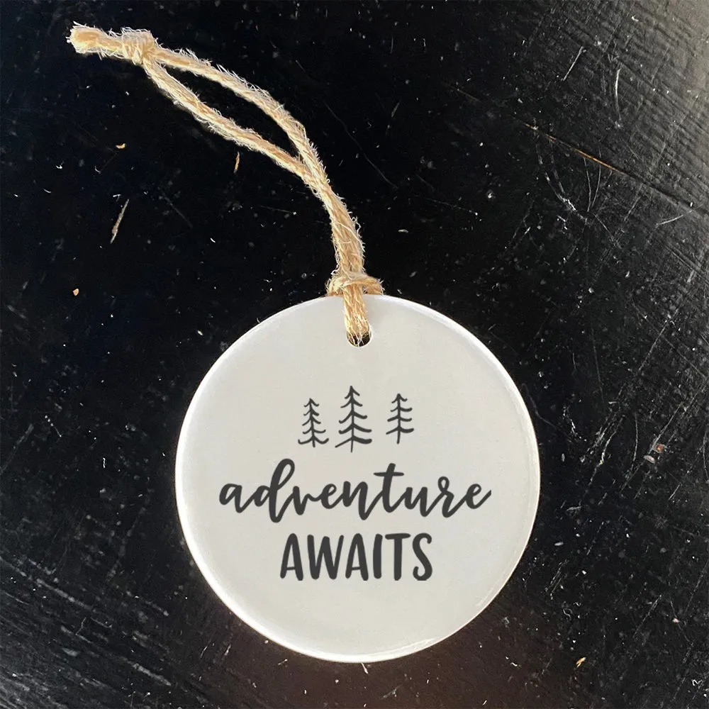 Adventure Awaits (Trees) - Ornament