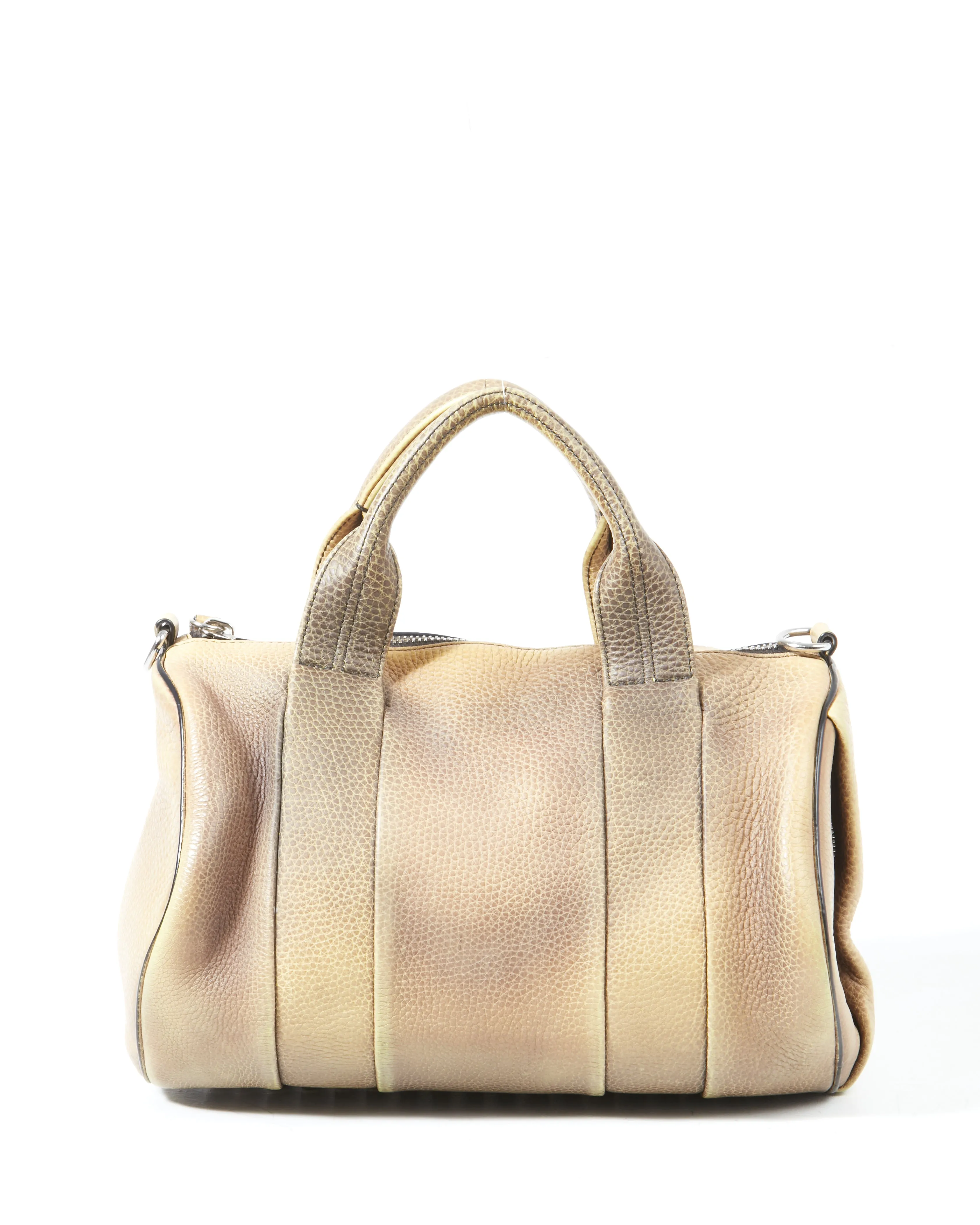 Alexander Wang Mustard Ombré Leather Studded Rocco Duffle Bag