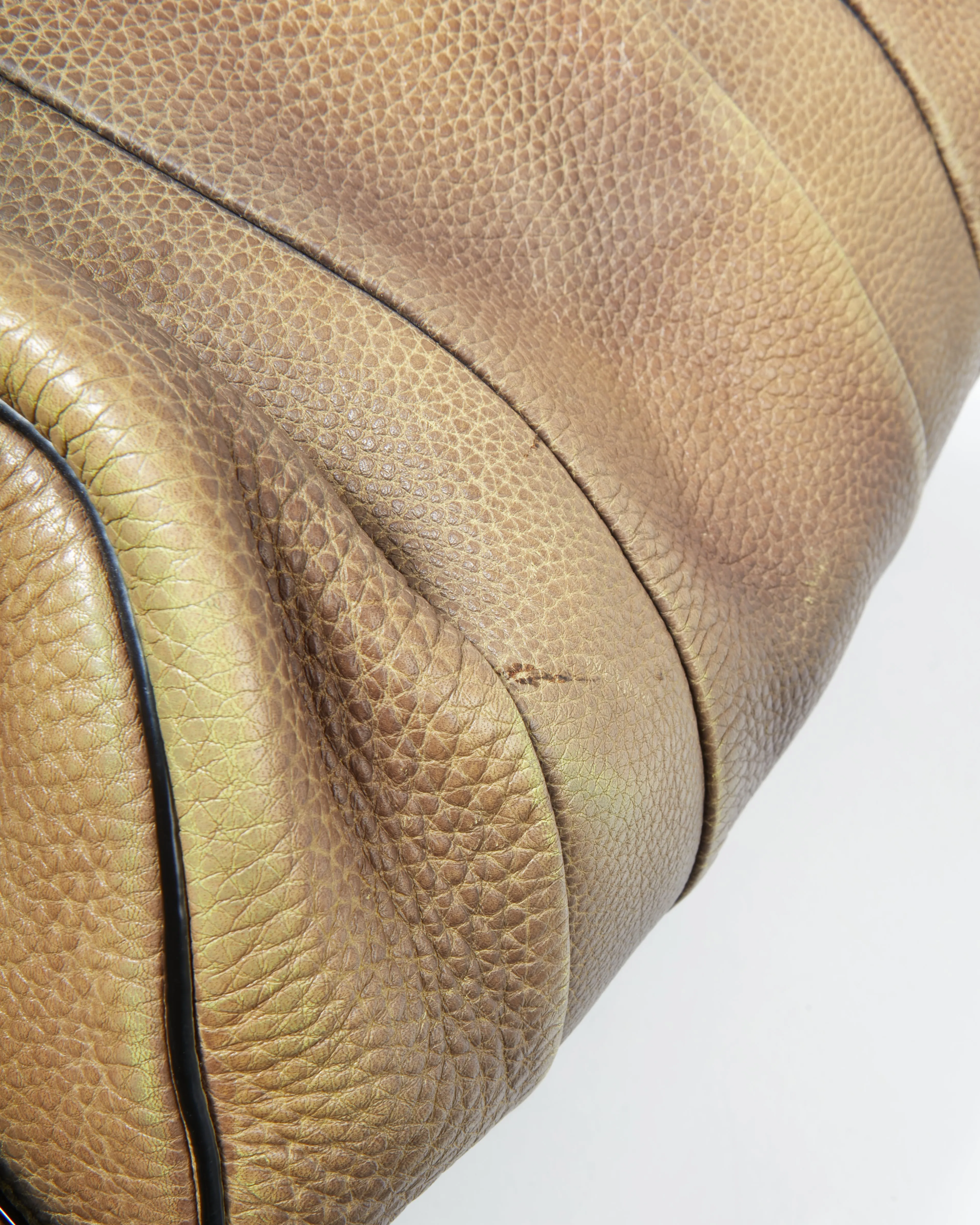 Alexander Wang Mustard Ombré Leather Studded Rocco Duffle Bag