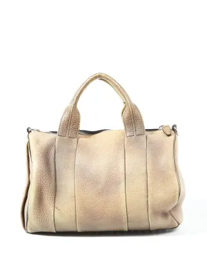 Alexander Wang Mustard Ombré Leather Studded Rocco Duffle Bag