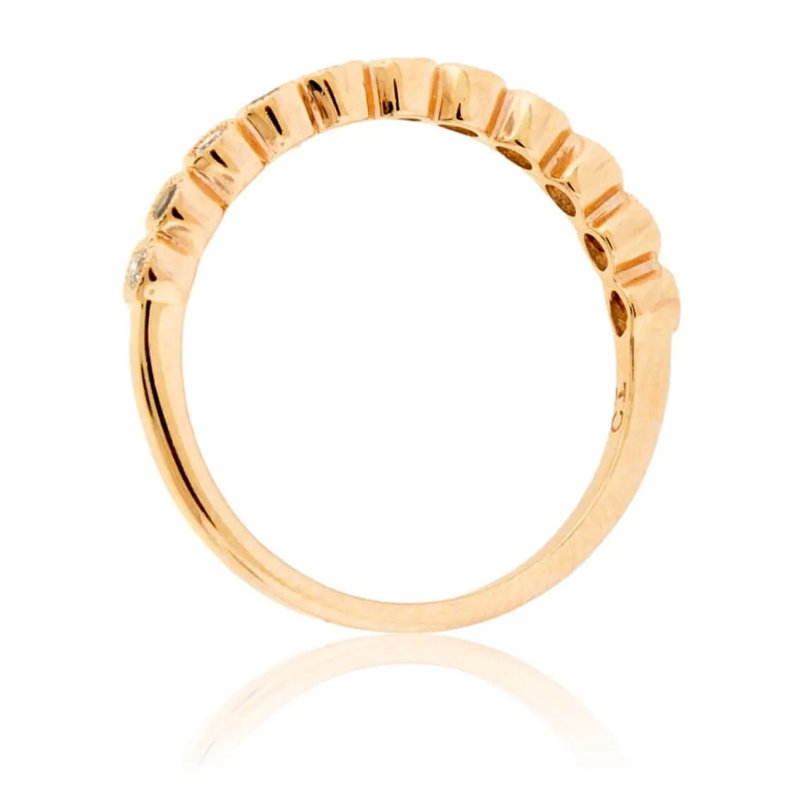 Alexandrite & Diamond Alternating Accent Band