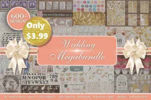 All You Will Need Wedding SVG Mega Bundle 600  designs Can be printed in different size Lifetime access PERSONAL and LIMITED Commercial use