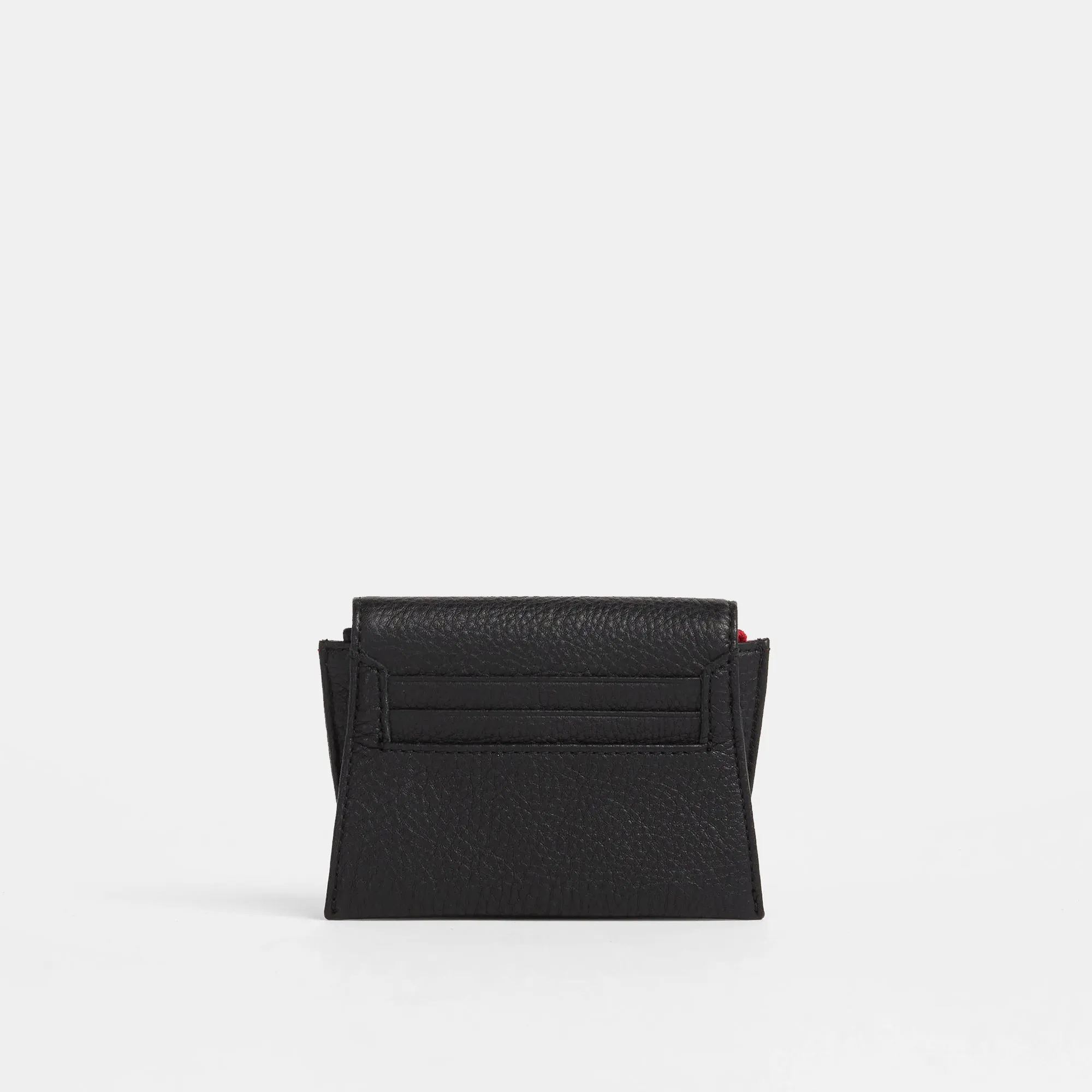 Allen Wallet | Black/Brushed Gold Red Zip
