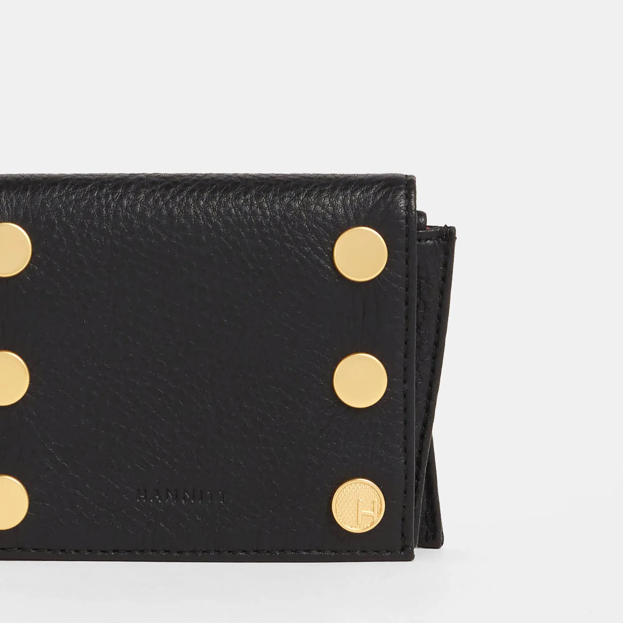 Allen Wallet | Black/Brushed Gold Red Zip
