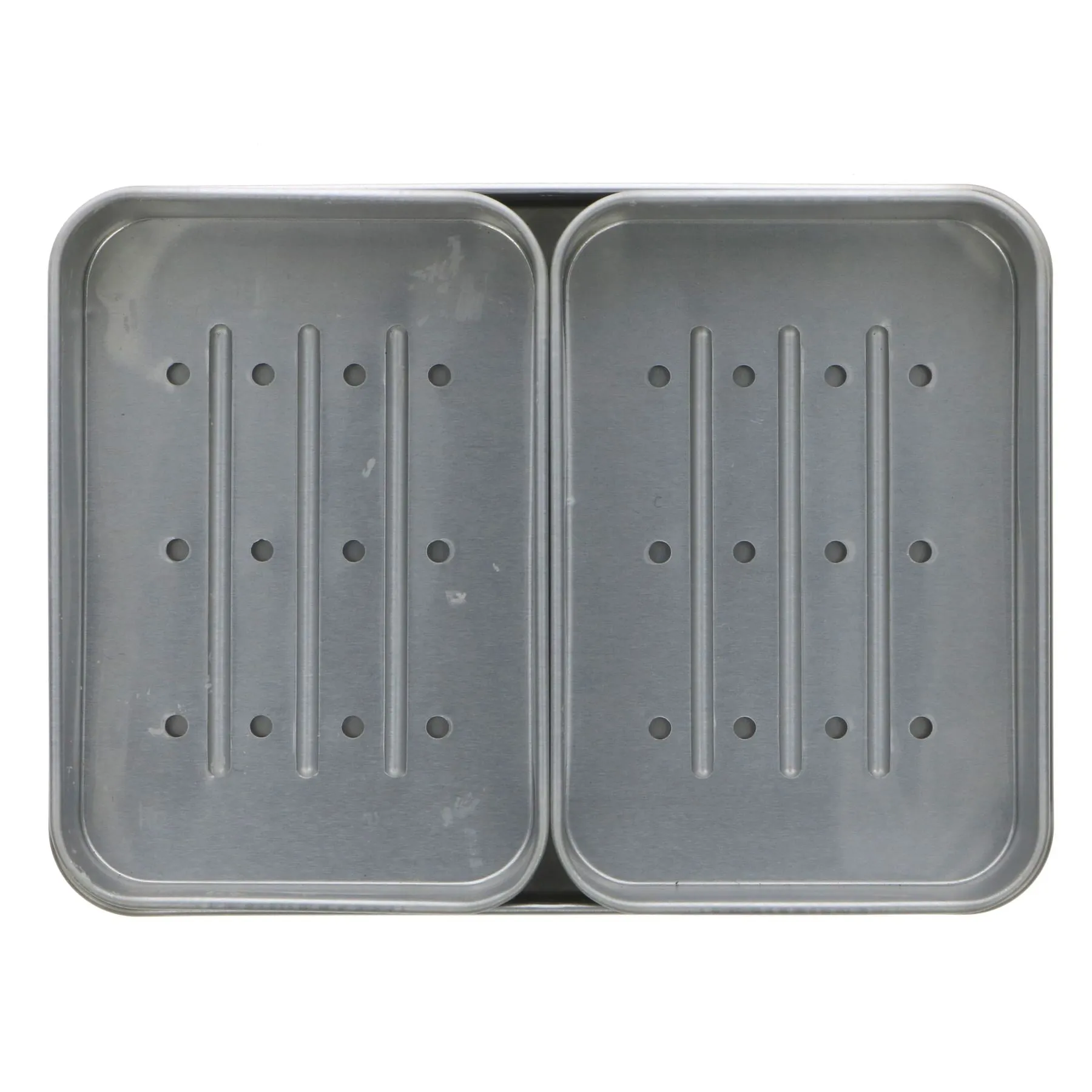 Alter/Native | Travel Soap Tin - Double Size - Al tin with 2 drainage inserts | tin