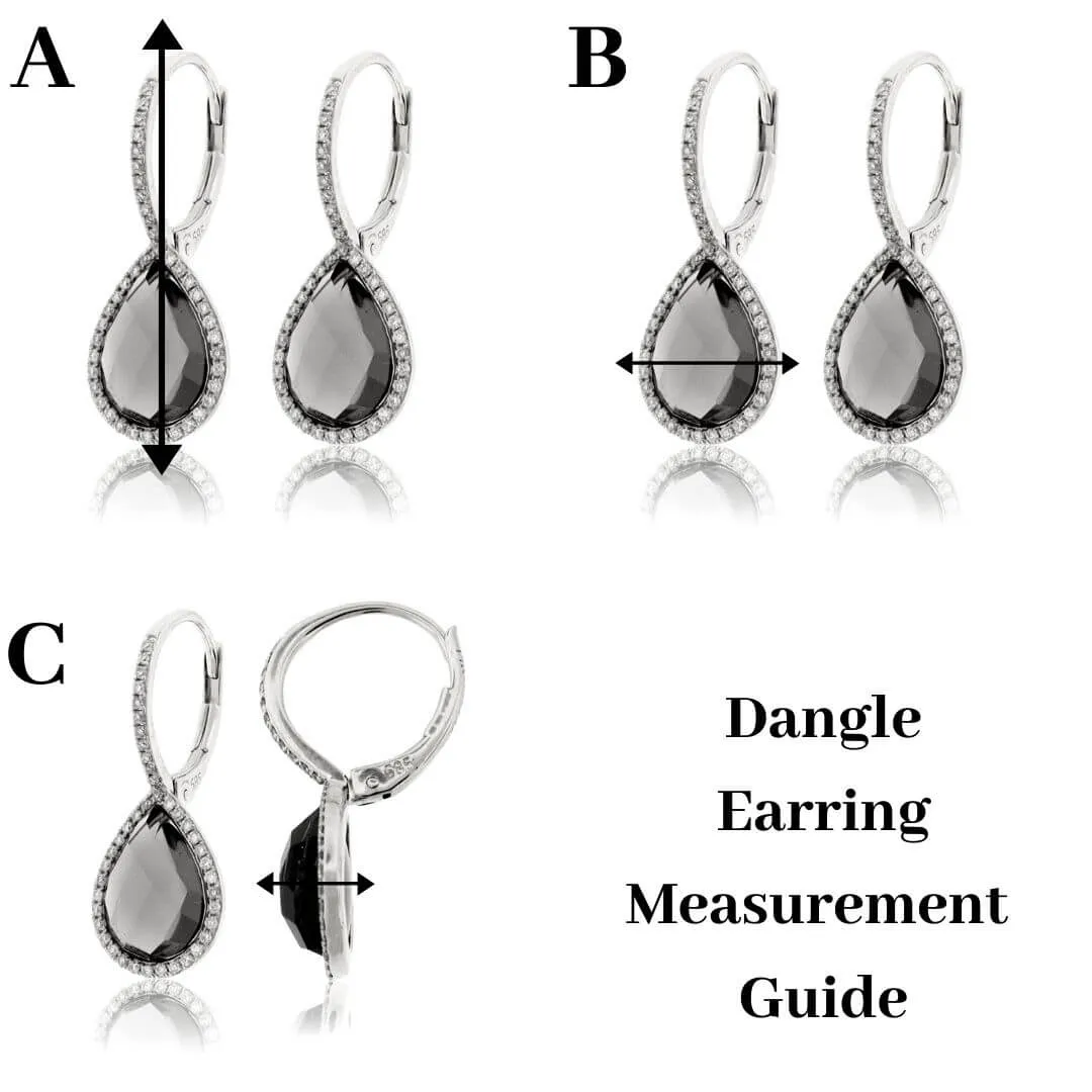 Amethyst and Diamond Halo Dangle Earrings