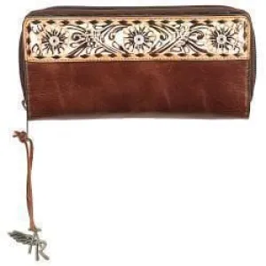 ANGEL RANCH WHITE WASHED DAISY WALLET