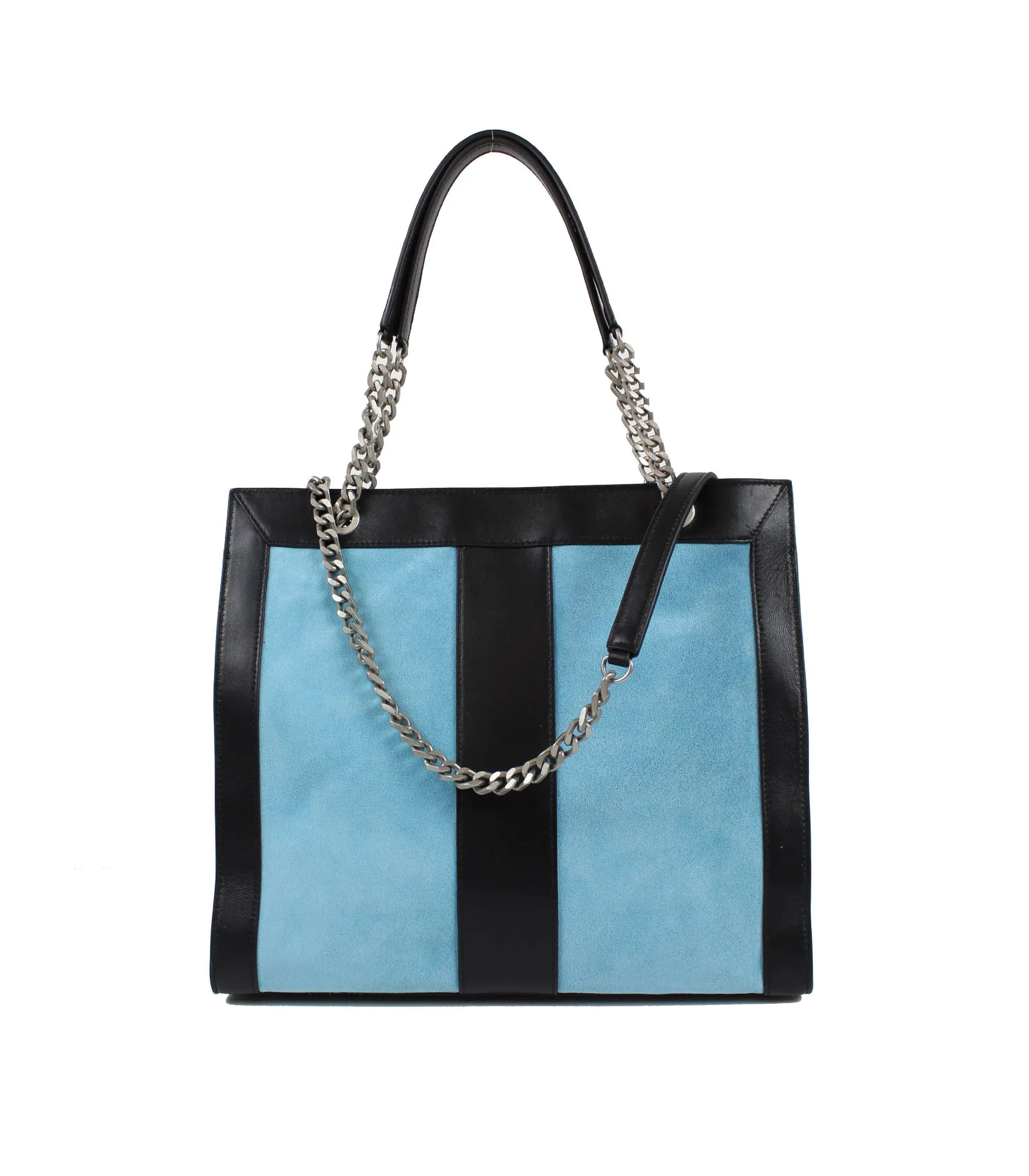 Angel Slim Shopper Suede   Leather - Sky