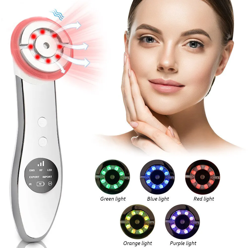 Aparat rejuvenare faciala 6 in 1 Mezoterapie, Radiofrecventa, Terapie fotonica, Vibratii