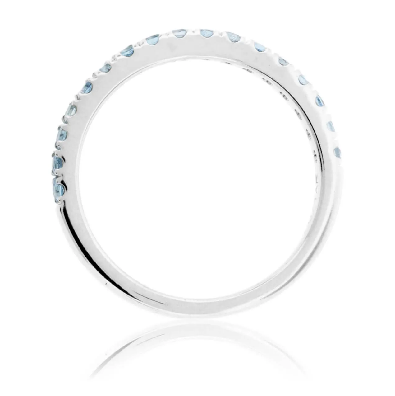 Aquamarine Lined Accent Band