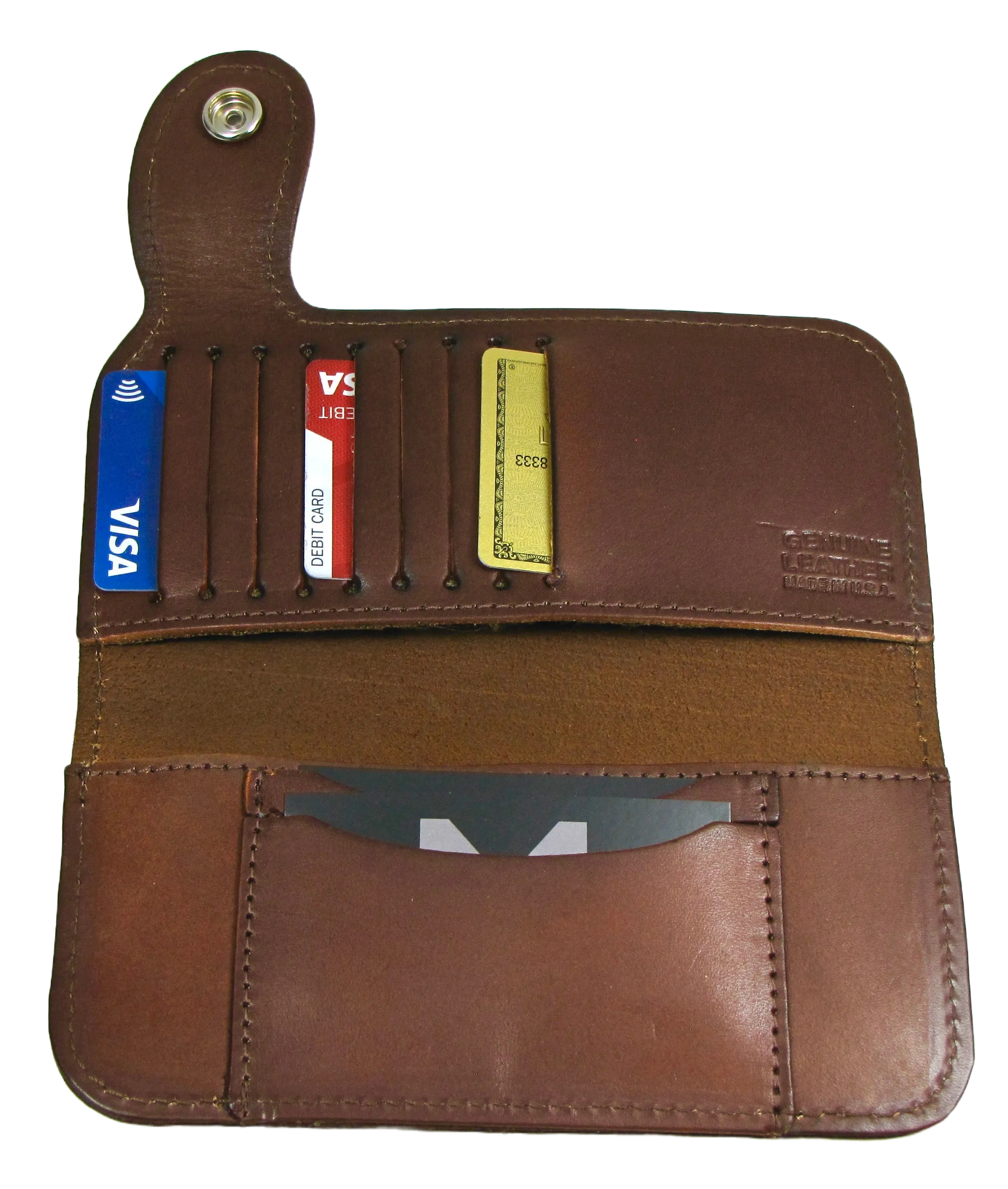 AR475-46 - Side Snap Antique Finish Roper Wallet
