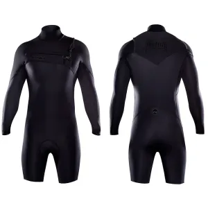 ATTICA OMEGA CHEST ZIP 2/2mm LONG ARM SPRINGSUIT ALL BLACK
