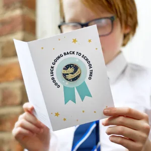 Back To School 'A Hug From' Pin Badge Card
