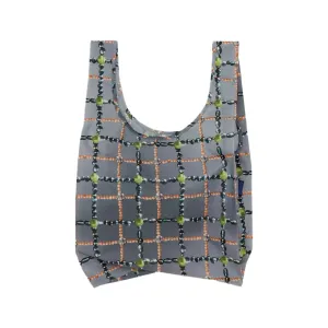 Baggu Standard Shopper Bag, Beaded Plaid