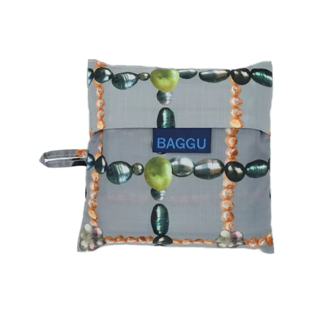 Baggu Standard Shopper Bag, Beaded Plaid