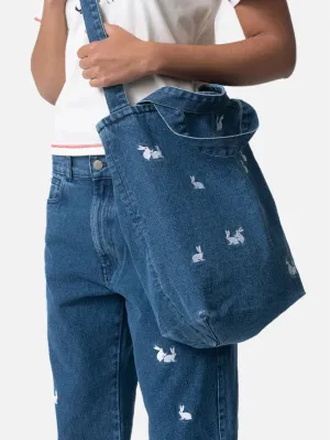Bags Bunny Tote Bag - Washed Blue