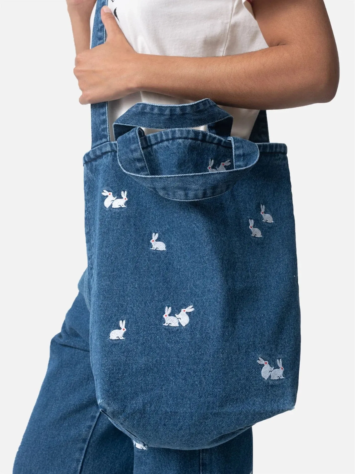 Bags Bunny Tote Bag - Washed Blue