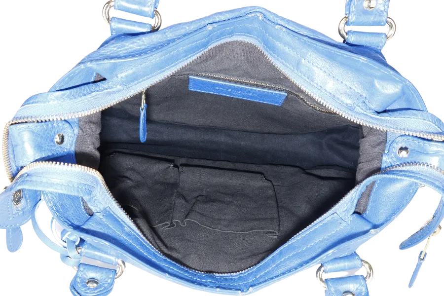 BALENCIAGA GIANT CITY ELECTRIC BLUE GOLD HARDWARE NO DUST COVER