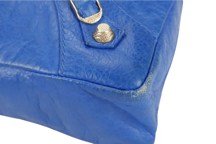 BALENCIAGA GIANT CITY ELECTRIC BLUE GOLD HARDWARE NO DUST COVER