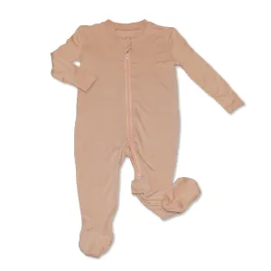 Bamboo Footies with Two Way Zipper (Maple Sugar)