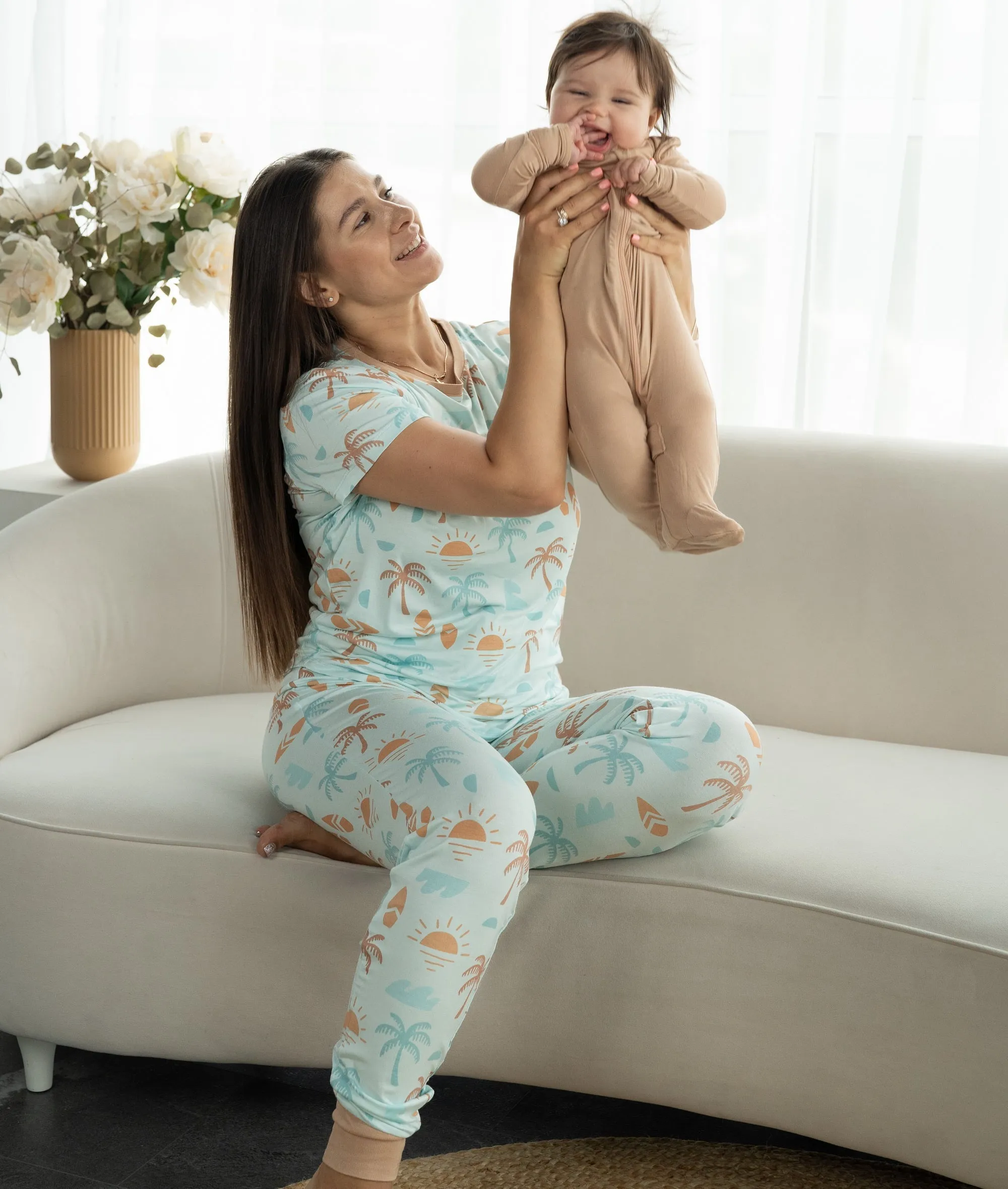 Bamboo Footies with Two Way Zipper (Maple Sugar)